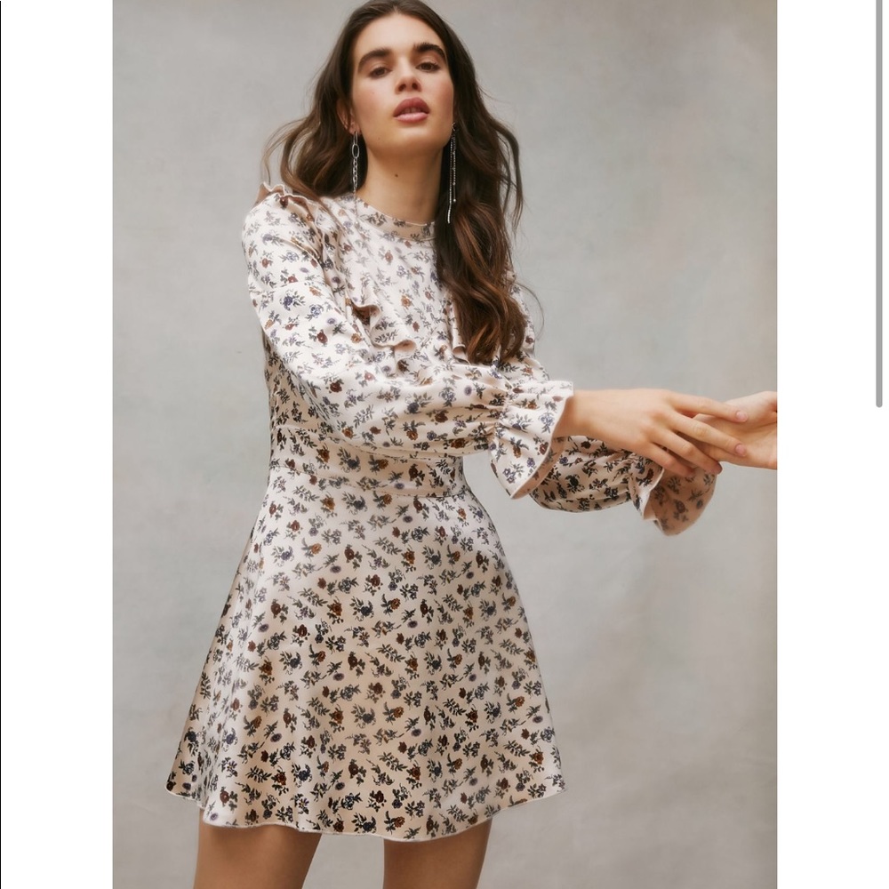 UO Laura Ashley long sleeve mini dress